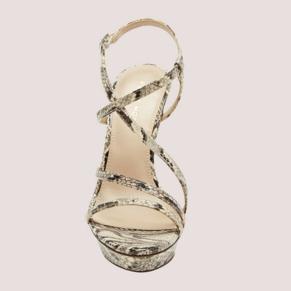 PELLE Moda Sandals Olya Sandal In Black White Snake Print Size 8 - Picture 1 of 11